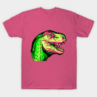 T-Rex Interactive Magenta&Green Filter T-Shirt #2 By Red&Blue T-Shirt